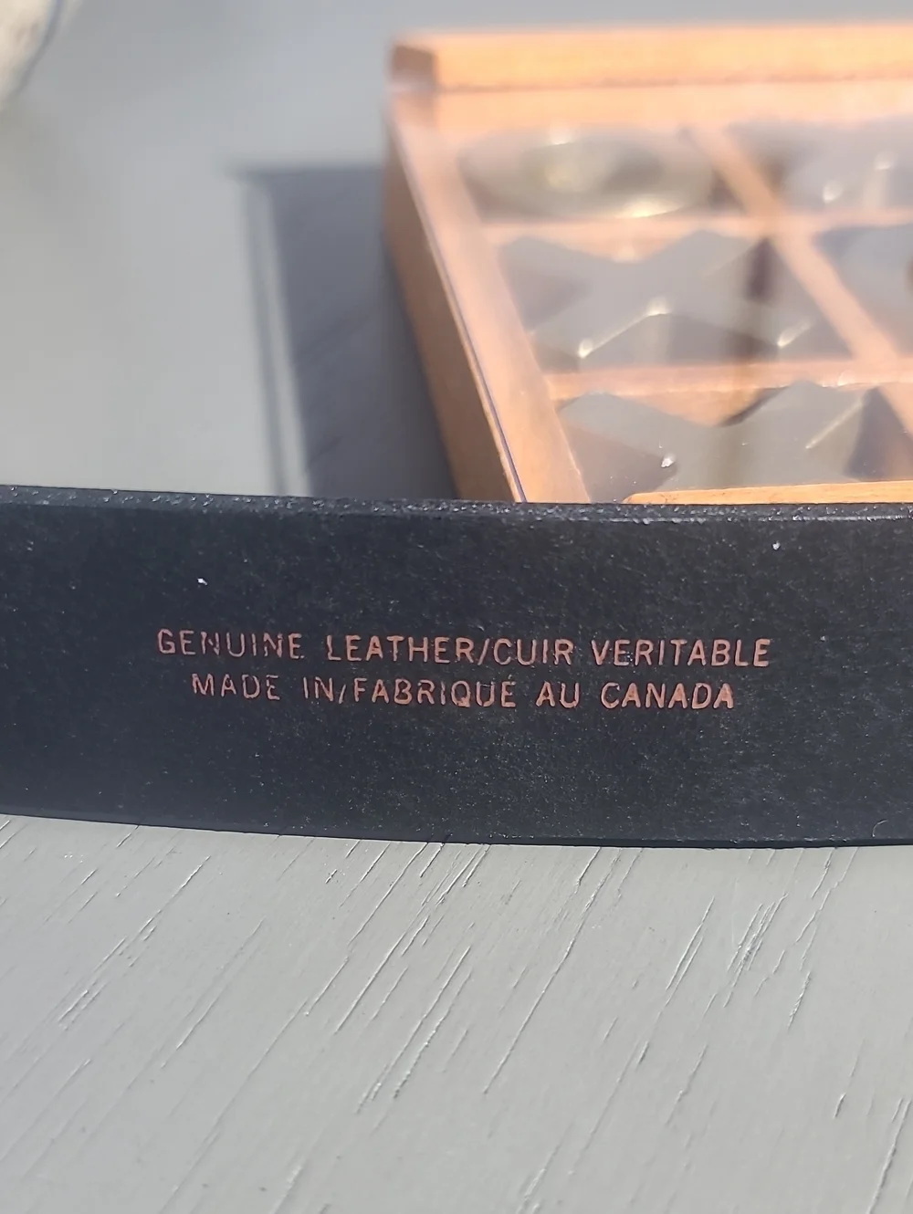 Vince Camuto Classic Black Leather Men's Belt Size 42